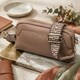 Женская сумка на два отделения из натуральной кожи Vintage 22356 Бежевая фото