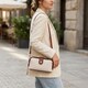 Превосходный клатч с интересной защелкой из натуральной кожи Vintage 22426 Белый фото