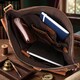 Мужской кожаный портфель для документов ноутбука и работы Vintage 22673 Коричневый фото