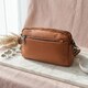 Вместительная сумка для женщин с карманами из натуральной кожи Vintage 22601 Коричневая фото