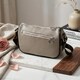 Красивая женская сумка с вышивкой на лицевой стороне из натуральной кожи Vintage 22626 Серая фото