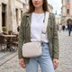Женская кожаная сумка для города и повседневного использования Vintage 22633 Белая фото