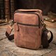 Компактная кожаная сумка для мужчин Vintage 22811 Коричневая фото