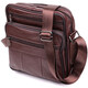 Удобная мужская сумка из натуральной кожи 22858 Vintage Коричневый фото