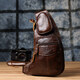 Сумка для мужчин с большим количеством карманов из натуральной кожи Vintage 22956 Коричневый фото