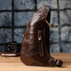 Сумка для мужчин с большим количеством карманов из натуральной кожи Vintage 22956 Коричневый фото