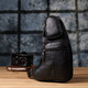 Сумка для мужчин с большим количеством карманов из натуральной кожи Vintage 22957 Черный фото