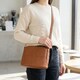 Женская сумка на три отделения из натуральной кожи Vintage 22975 Рыжий фото