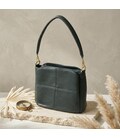 Шкіряна сумка для жінок з трьома відділеннями Vintage 22977 Зелений