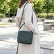 Кожаная сумка для женщин с тремя отделениями Vintage 22977 Зеленый фото