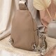 Слинг сумка из натуральной кожи для женщин Vintage 22939 Бежевый фото