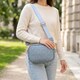 Женская сумка на каждый день из натуральной кожи Vintage 22902 Серо-голубой фото