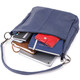 Сумка для женщин на два отделения из натуральной кожи Vintage 23013 Синий фото