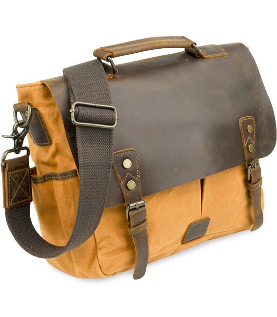 Деловой портфель в сочетании с кожей Vintage 20120 Рыжий фото