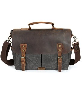Портфель текстильный Vintage 20063 Cерый фото