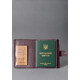 Обложка-портмоне для военного билета и удостоверения УБД бордовая краст фото