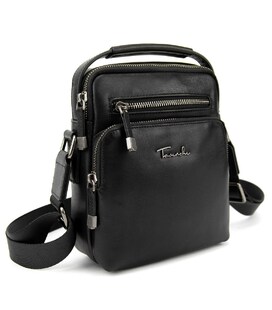 Чоловіча шкіряна сумка через плече з ручкою Tavinchi TV2605-2A - фото