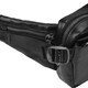 Сумка на пояс из натуральной кожи черная Tiding Bag 1001A фото