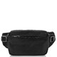 Сумка на пояс из натуральной кожи черная Tiding Bag 1001A фото