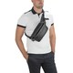 Сумка на пояс из натуральной кожи черная Tiding Bag 1001A фото