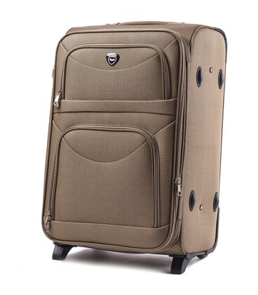 Чемодан Wings 6802 средний M шампань 2 колесный фото, картинка, изображение