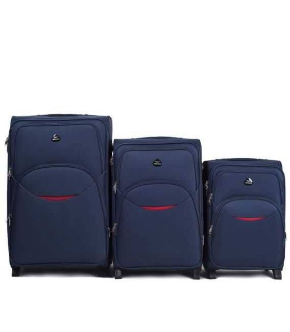 Набір Валіз Wings 1708 синій 2 колесний картинка, зображення, фото