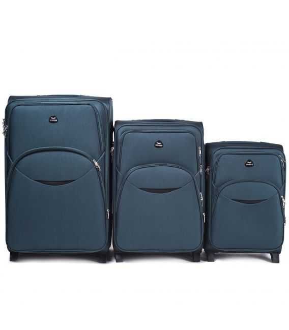 Набір Валіз Wings 1708 зелений 2 колесний картинка, зображення, фото