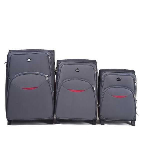 Набір Валіз Wings 1708 сірий 2 колесний картинка, зображення, фото