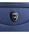 Чемодан Wings 6802 средний M синий 2 колесный фото, картинка, изображение