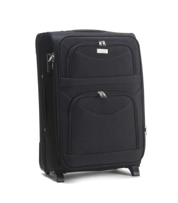Валіза Wings 6802 велика L чорна 2 колесна картинка, зображення, фото