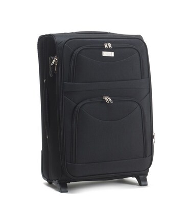 Валіза Wings 6802 велика L чорна 2 колесна картинка, зображення, фото