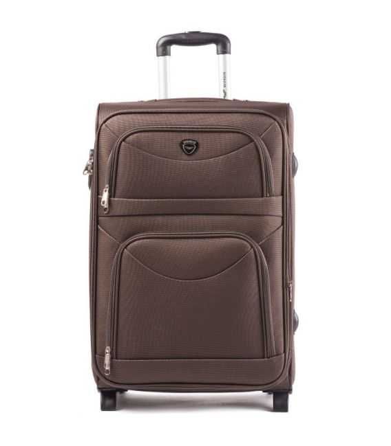 Валіза Wings 6802 велика L коричнева 2 колесна картинка, зображення, фото