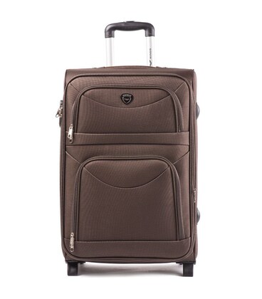 Валіза Wings 6802 велика L коричнева 2 колесна картинка, зображення, фото
