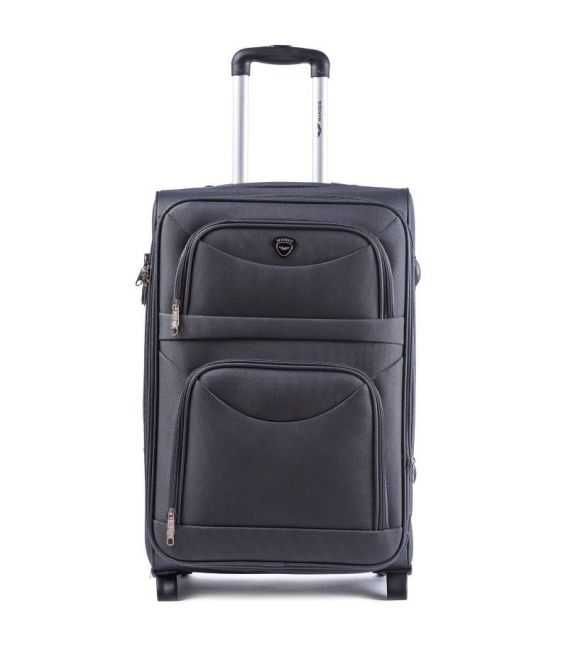 Чемодан Wings 6802 Maxi серый 2 колесный фото, картинка, изображение