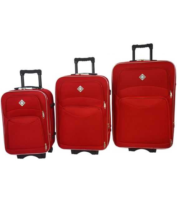 Набір Валіз Bonro Style червоний - картинка, зображення, фото валізи