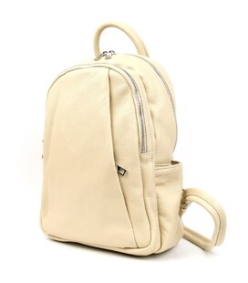 Шкіряний жіночий рюкзак Virginia Conti Italy - 02443_beige бежевий
