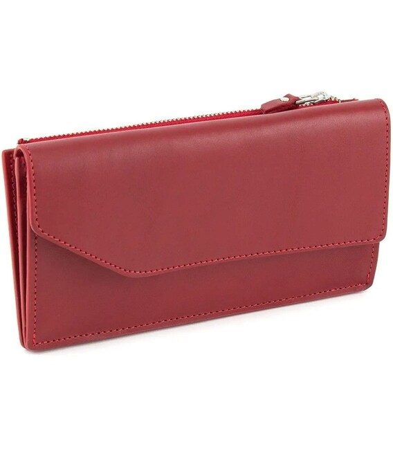 Портмоне жіноче шкіряне Elegante червоне Grande Pelle 514660