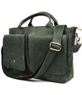 Сумка-портфель чоловіча на плече із ручками TARWA Зелений RЕ-3990-3md