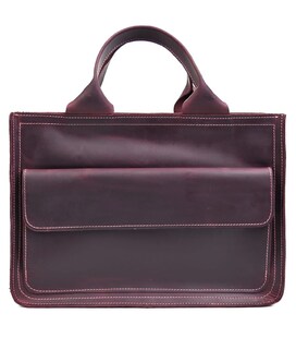 Сумка портфель шкіряна для документів ноутбука LIMARY lim-380RW бордо