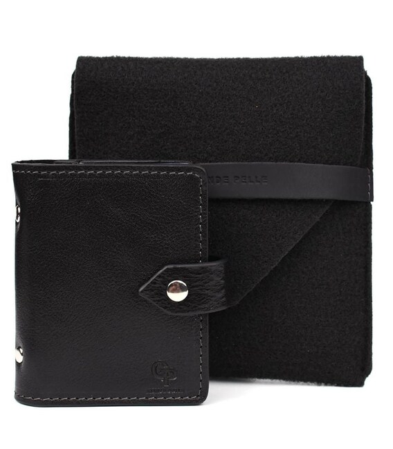 Кардхолдер CardCase чорна шкіра Grande Pelle 311410