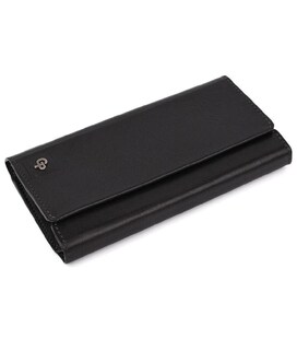 Шкіряне портмоне глянсова шкіра чорна Grande Pelle 552610