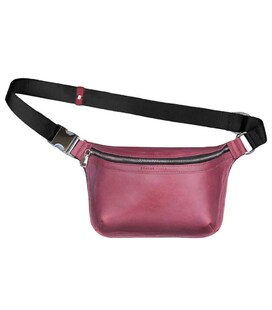 Шкіряна сумка напоясна Grande Pelle 743661 бордова