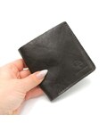 Чоловічий шкіряний портмоне коричневий Grande Pelle 538420 з монетницею
