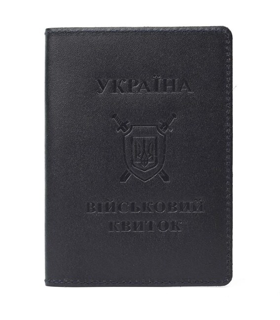 Шкіряна обкладинка на військовий квиток Limary Lim-3993GK синя