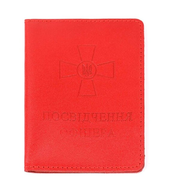 Шкіряна обкладинка для посвідчення офіцера Limary Lim-3992GR червона