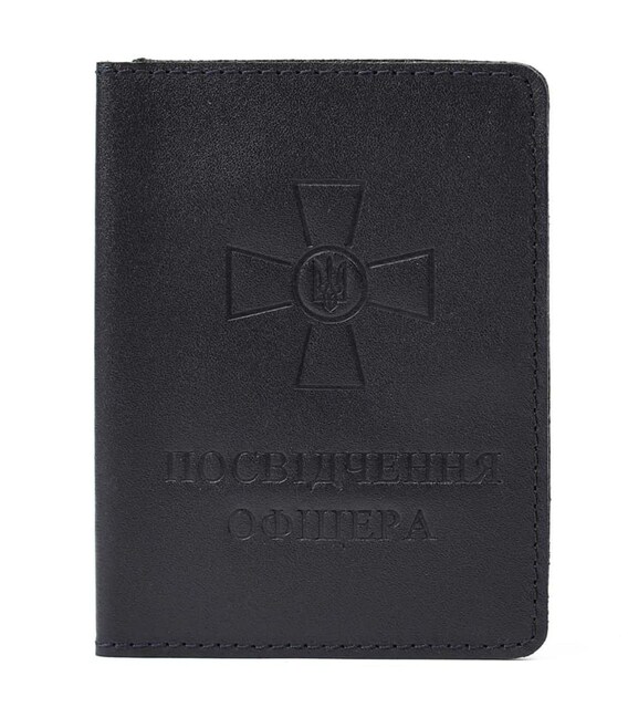 Шкіряна обкладинка для посвідчення офіцера Limary Lim-3992GK синя