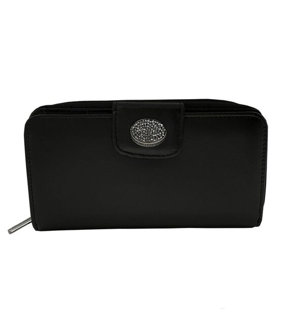 Шкіряне портмоне Swarovski 1655A nero чорний