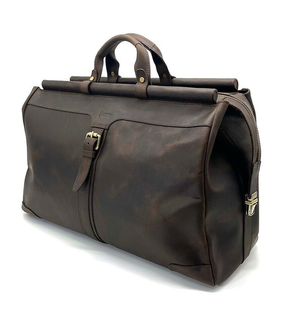 Саквояж великий з натуральної кінської шкіри RC-1403-4lx TARWA коричневий