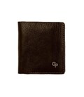 Чоловічий шкіряний портмоне біфолд з монетницею Grande Pelle 528620 коричневий