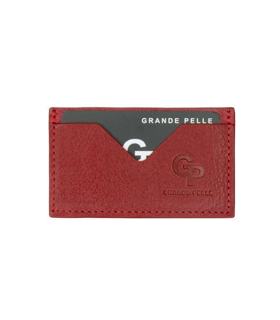 Кардхолдер Grande Pelle 300660 червона шкіра гладка